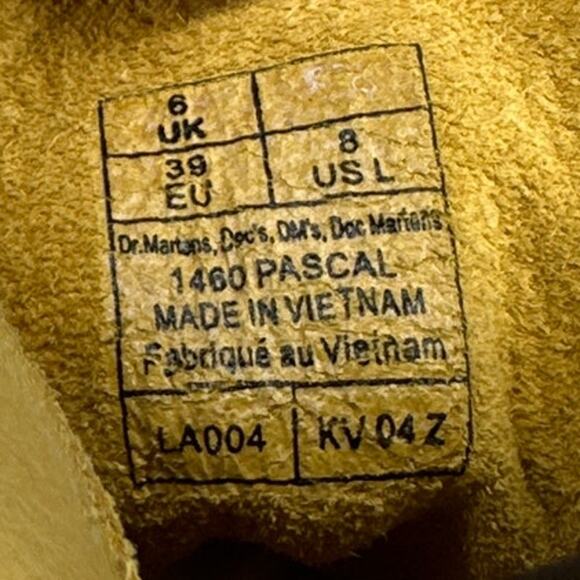 NIB Women's Dr. Martens Women's Pascal 1460 Mustard Combat Boot W8 - Picture 8 of 10